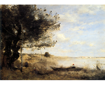 カミーユ・コロー《ヴィル・ダヴレーの湖畔の朝霧》－丸沼芸術の森 